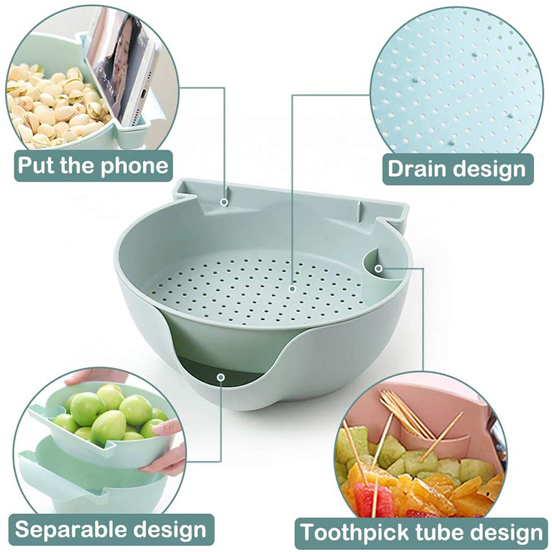 Bát Đựng Thức Ăn Đa Năng Kèm Khay Đựng Điện Thoại Thoải Mái Tiện Dụng