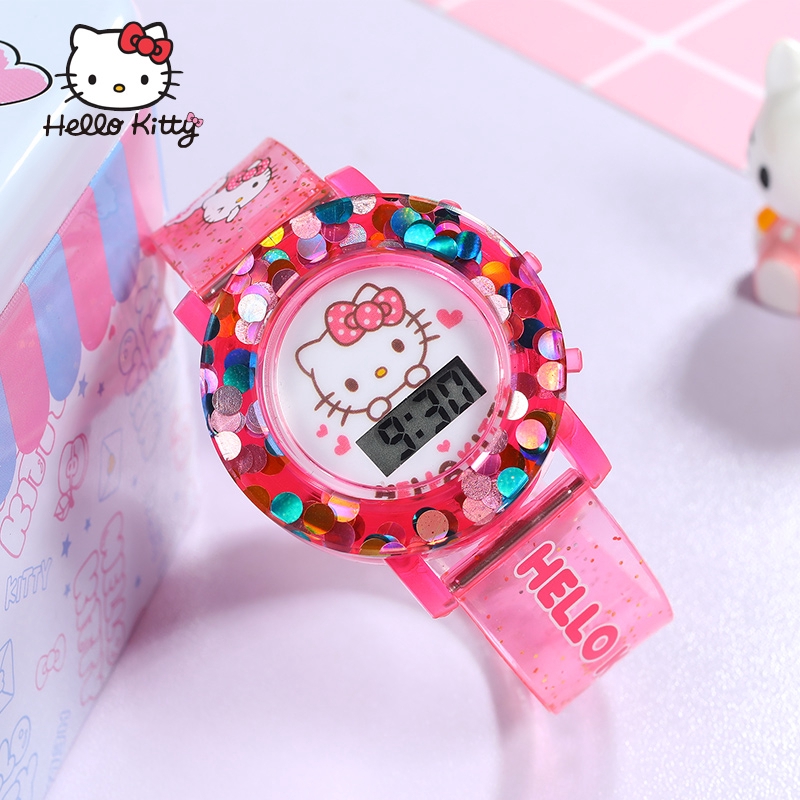 Đồng Hồ Điện Tử Hình Hello Kitty Cho Bé Gái