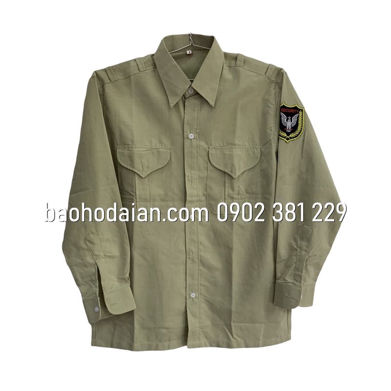 Áo bảo vệ màu xanh vỏ đậu dài tay kake ford kèm logo bảo vệ (bigsize)