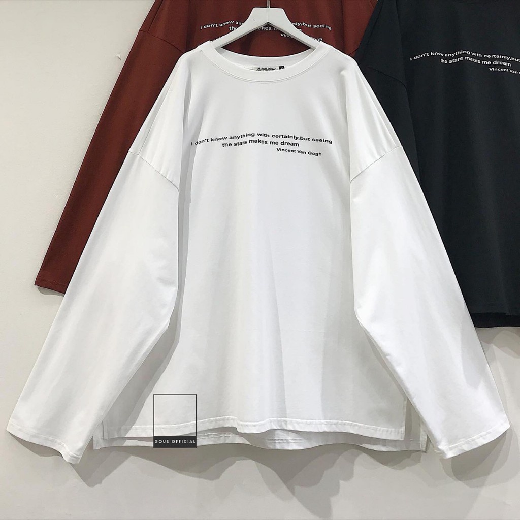 Áo Phông Dài Tay Nữ Unisex Phông Nhiều Màu VVG Chất Liệu Cotton Phong Cách Trẻ Trung Năng Động - 1807 Gous Official