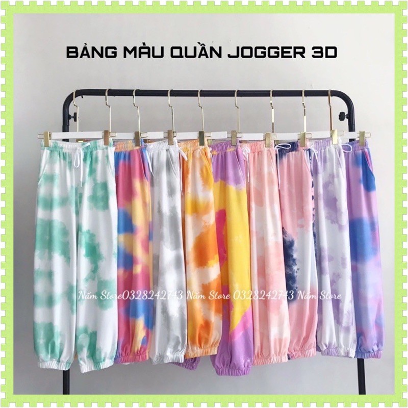 Quần Jogger Loang Màu Ống Rộng Bo gấu Unisex Nam Nữ - Quần Tie Dye