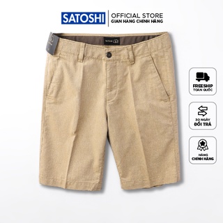 Quần short nam SAQS37 chất kaki dáng vừa phong cách trẻ trung màu vàng |SATOSHI|