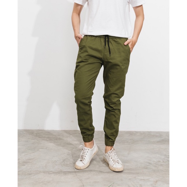 Quần jogger kaki dáng thể thao. 2 mầu đậm chất lính