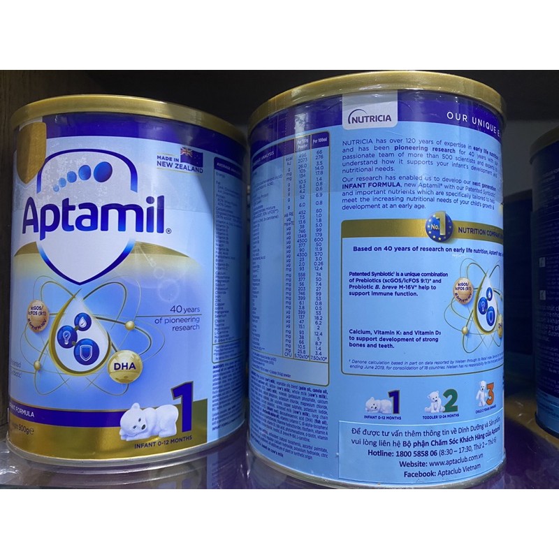 [QUÀ TẶNG KHI MUA 2 LON] SỮA BỘT APTAMIL SỐ 1 LON 900G