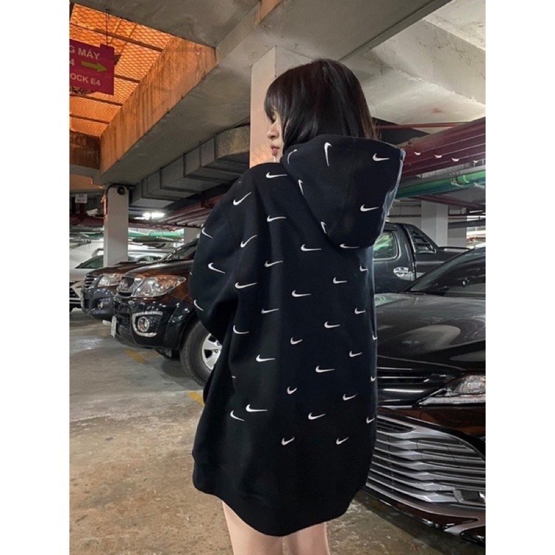 Áo Hoodie Nike Thêu Nỉ cho Cả Nam và Nữ Full Tag Mác