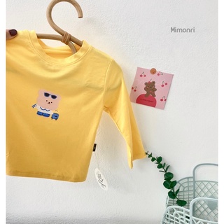 Áo Dài Tay Thun Lạnh Mimonri In Gấu Dễ Thương  cho bé 7kg đến 17kg mã A01