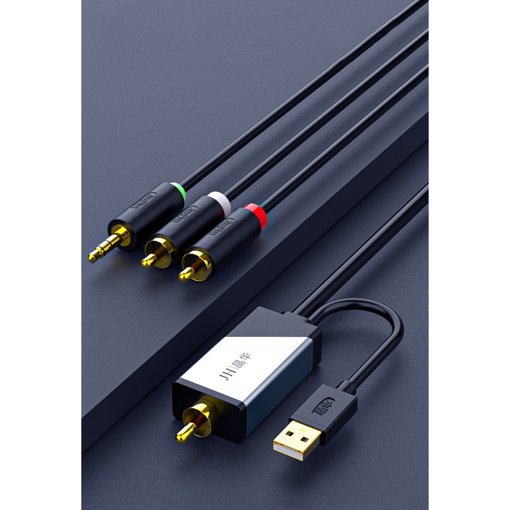 Cáp chuyển đồng trục Coaxial ra bông sen AV và AUX 3.5mm - Jinghua z235 - Hồ Phạm