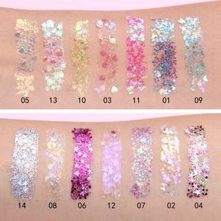 (Hàng Mới Về) Phấn Mắt Cmaadu 14 Màu Sequin Lấp Lánh