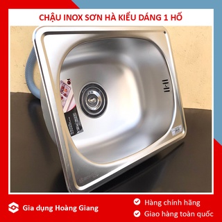 Chậu rửa bát 1 hố giá rẻ sơn hà 1h447s chính hãng