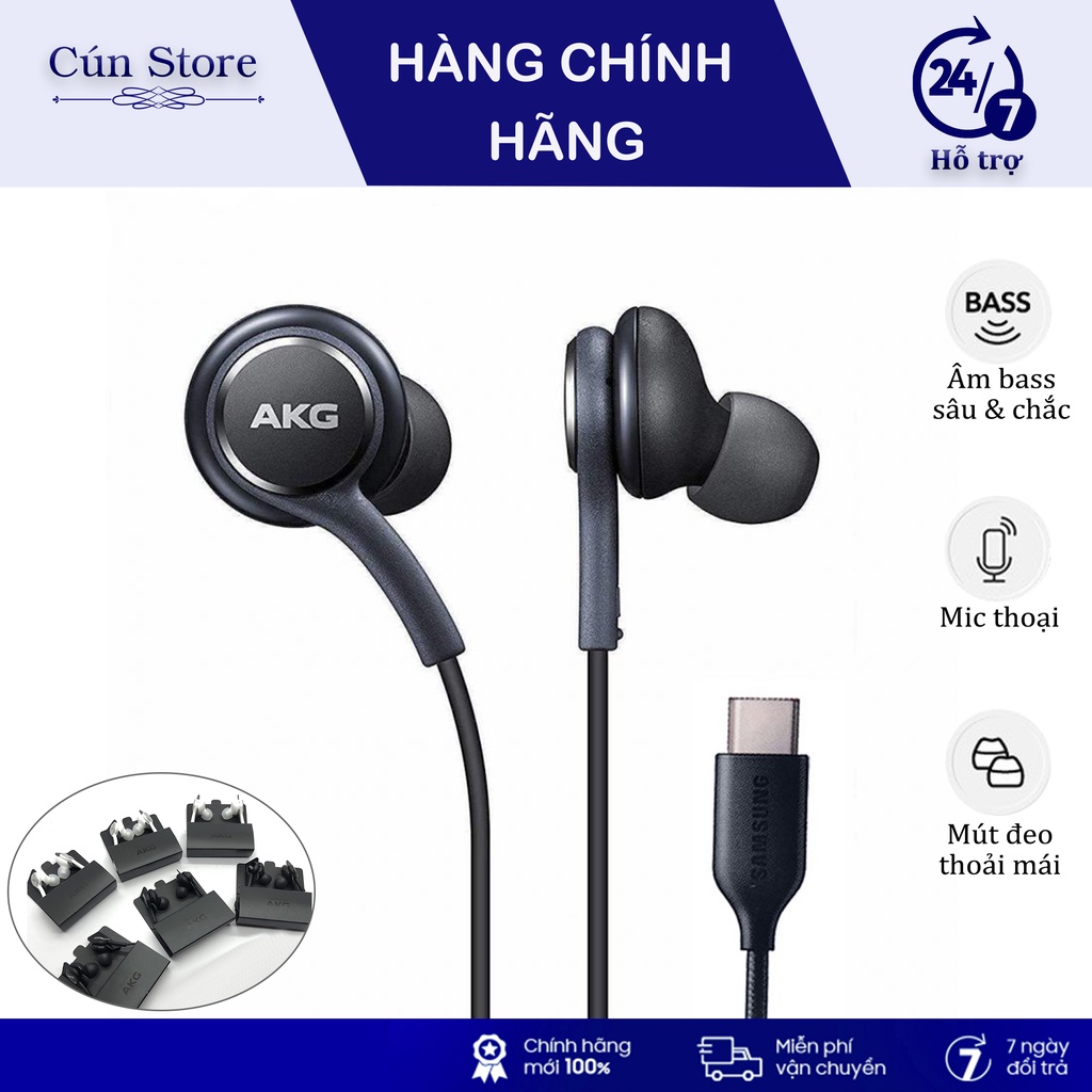 Tai nghe Samsung AKG Note 10, Note 20, S20, S21Ultra chân type C chính hãng | Bảo hành 12 tháng