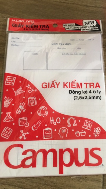 Giấy kiểm tra cấp 1 campus