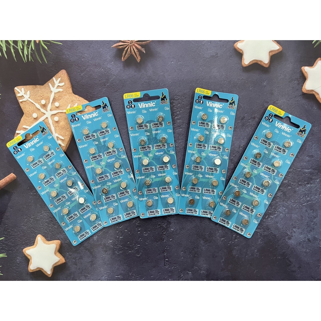 Combo 5 vỉ pin 626 VINNIC 626 L626F LR66 AG4 SR626SW 626 377