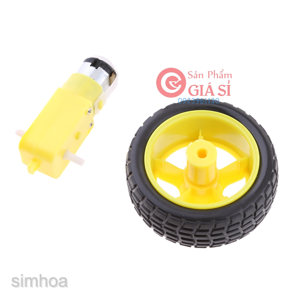 bộ động cơ bánh xe Robot DC 3-6v ❤️freeship❤️