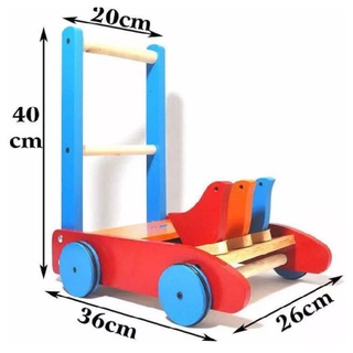 Xe tập đi bằng gỗ hình 3 con gà cho bé Winwintoys