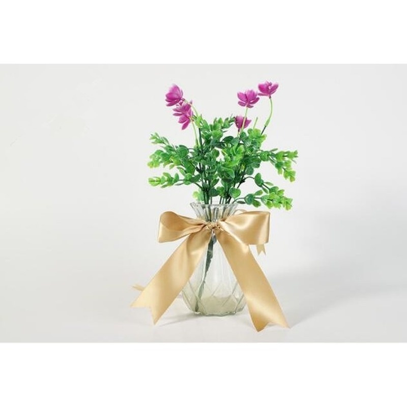 Cuộn Ruy Băng 22M Màu Vàng Sâm Panh 0.6 / 1.5 / 2.5 / 4cm Dùng Gói Quà / Trang Trí Nhà Cửa