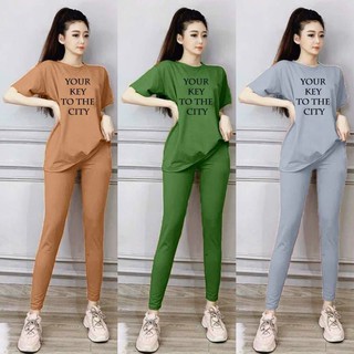 DB005[HÌNH THẬT]Đồ bộ thun cotton thích hợp mặc nhà,dạo phố màu hot hit của năm,tôn dáng tôn da nhiều màu cho nàng chọn