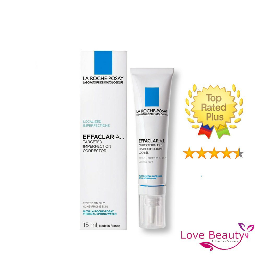 Kem giảm mụn sưng đỏ La Roche-Posay Effaclar A.I 15ml