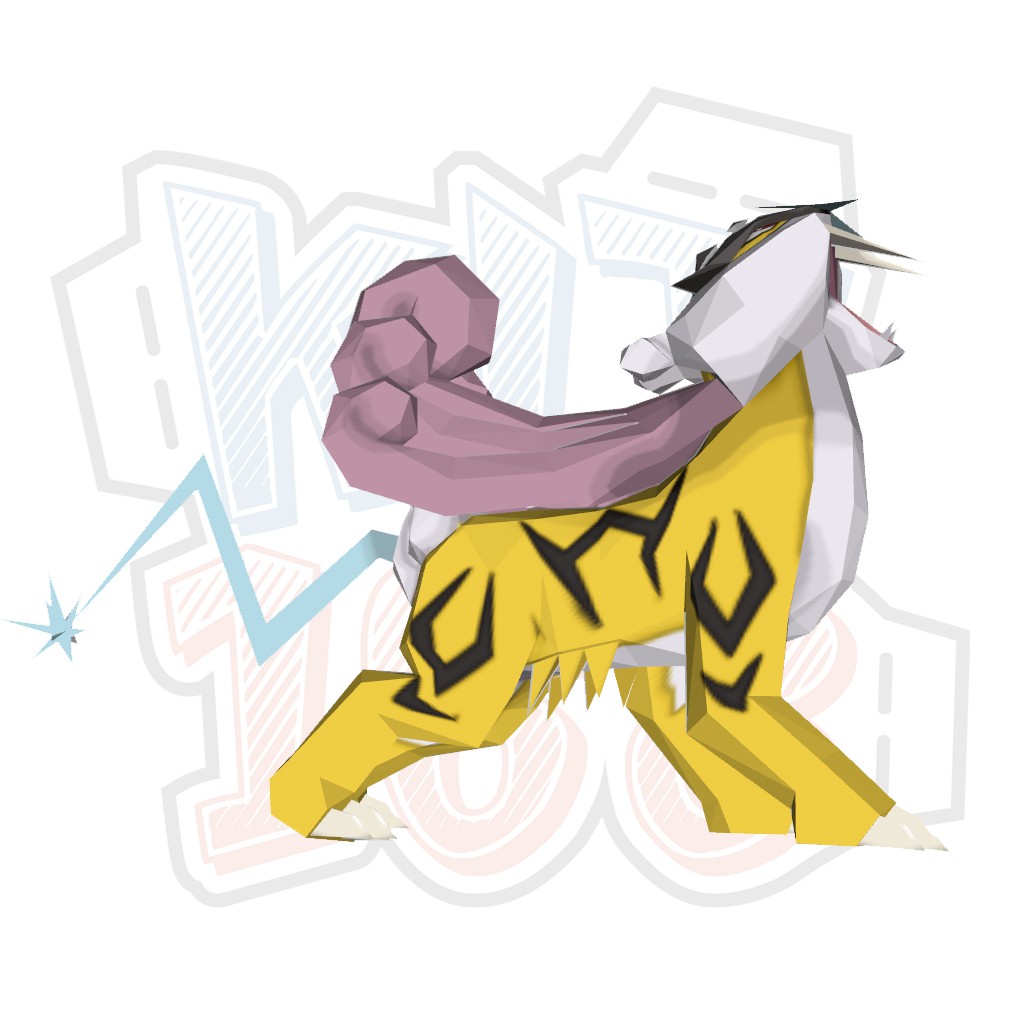 Mô hình giấy Anime Game Pokemon Raikou ver 2