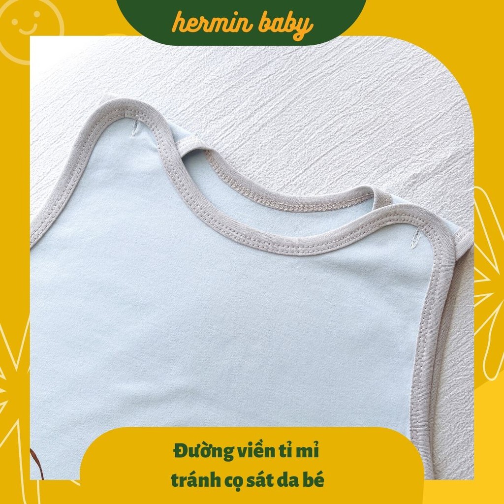 Túi ngủ trẻ em cao cấp chất cotton sợi tre - túi ngủ cho bé tránh đạp chăn, nhiễm lạnh