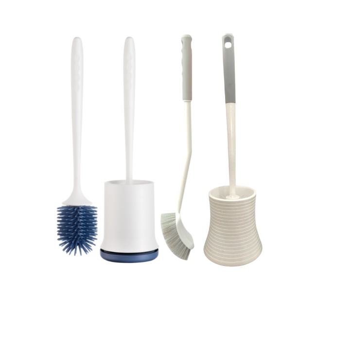 Cọ bồn cầu toilet silicon thông minh kiểu mới Inochi Kirei Nhật Bản, chà nhà vệ sinh, có hộp kháng khuẩn Vapu HCM