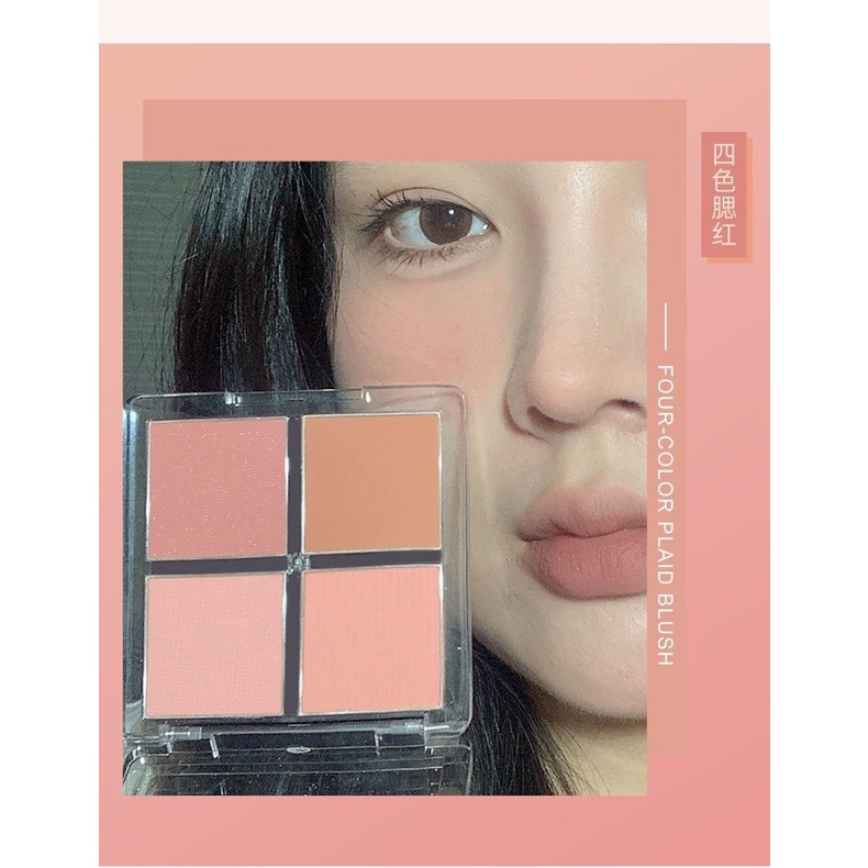 Phấn má hồng gogotales 4 màu thời trang quyến rũ cho nữ tùy chọn