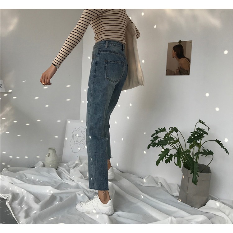 [Hàng Nhập] Quần Jean Ulzzang “Style Hàn Quốc” Mã QC12