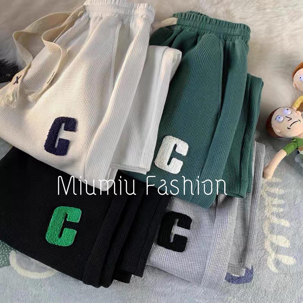 QUẦN ỐNG RỘNG CHỮ C CHẤT TỔ ONG- QUẦN ỐNG RỘNG PHONG CÁCH UNISEX