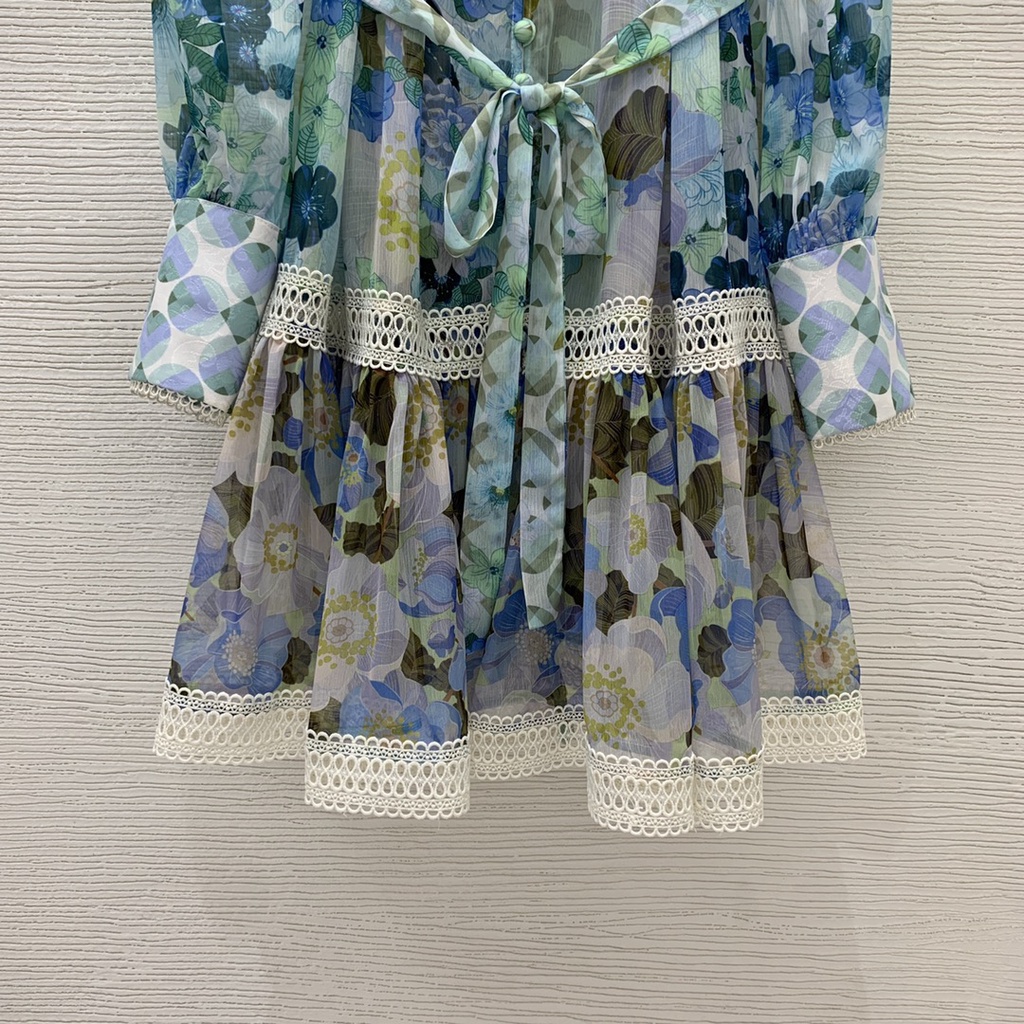 Đầm nữ thời trang cao cấp Zimmerman thiết kế mẫu hoa, phong cách điệu đà, nữ tính