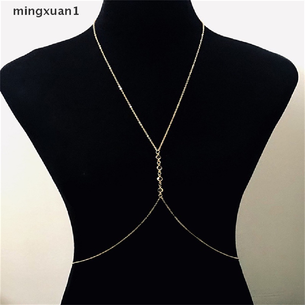 Dây đeo cơ thể đính đá rhinestone / sequin đơn giản thời trang bãi biển