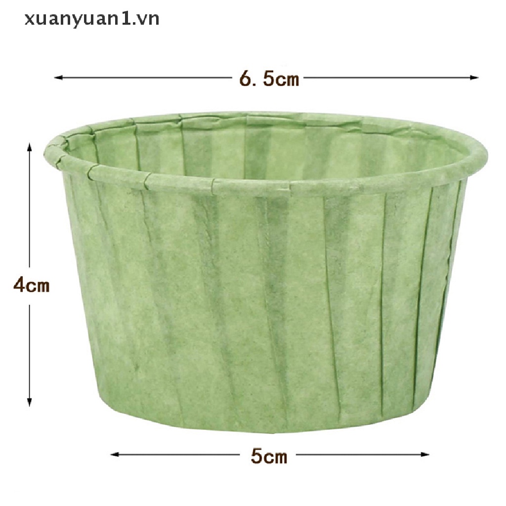 Set 50 Cốc Giấy Đựng Bánh Cupcake Nhiều Màu Sắc Cách Nhiệt Tiện Dụng