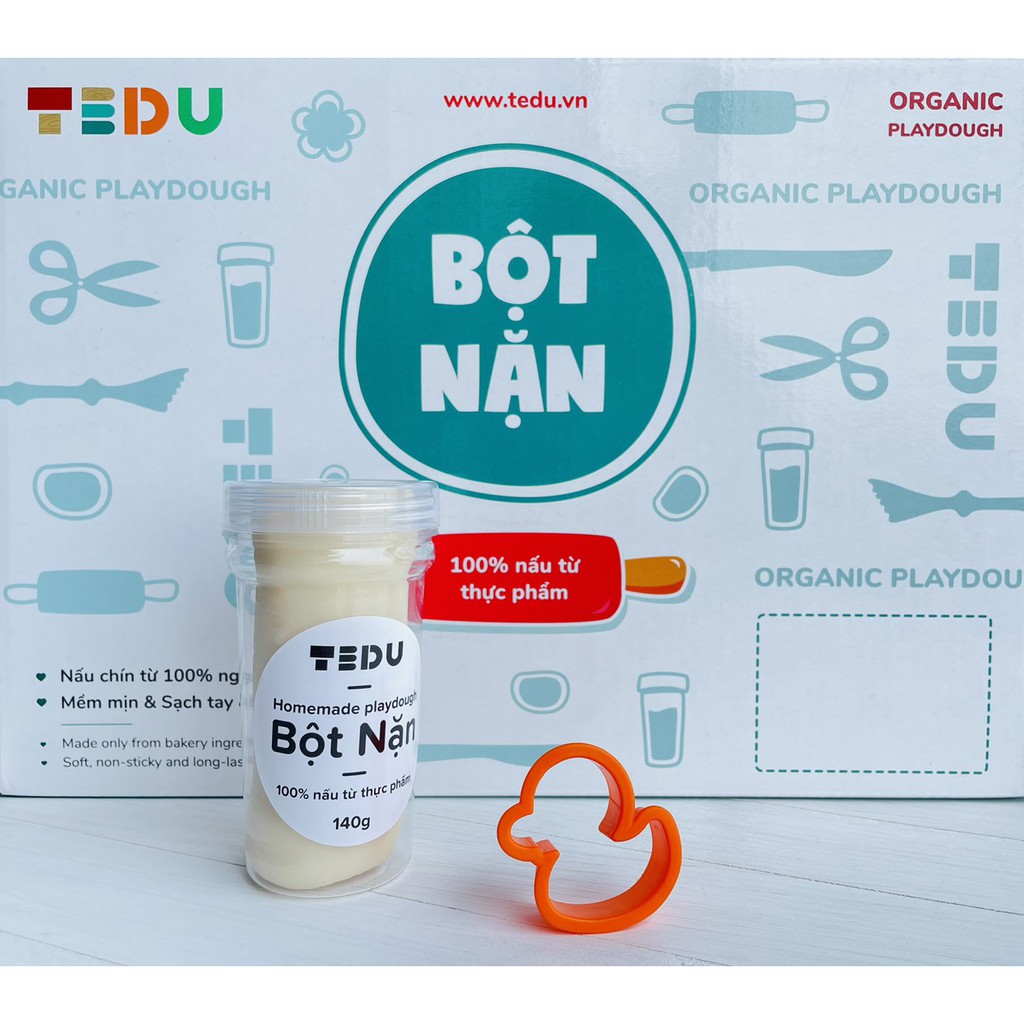 Bột nặn đất nặn an toàn Tedu hủ 140gram - Màu trắng