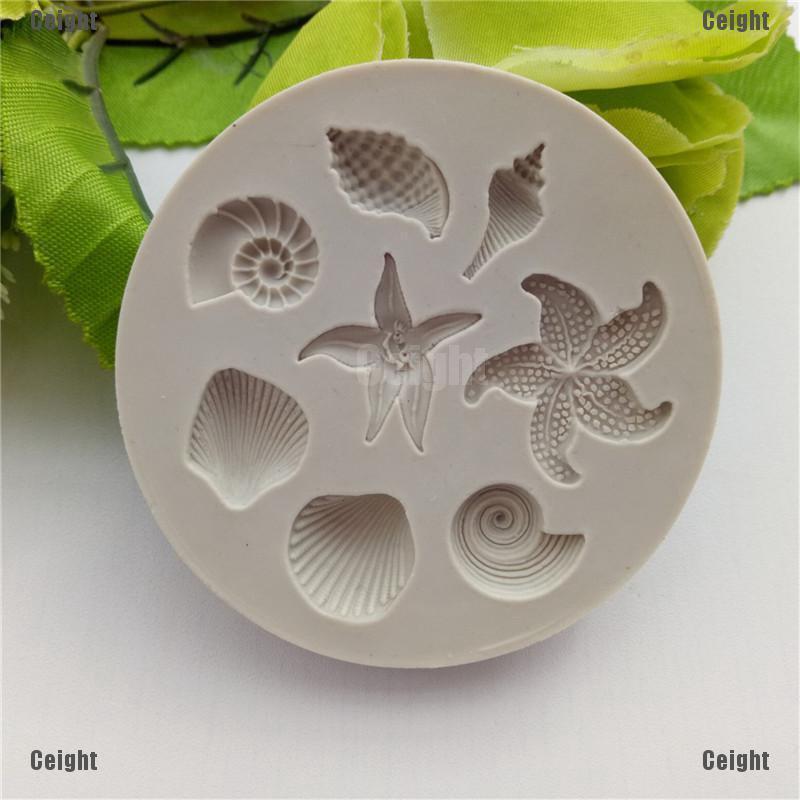 Khuôn Silicone Tạo Hình Làm Bánh Kẹo Hình Vỏ Sò Sinh Học