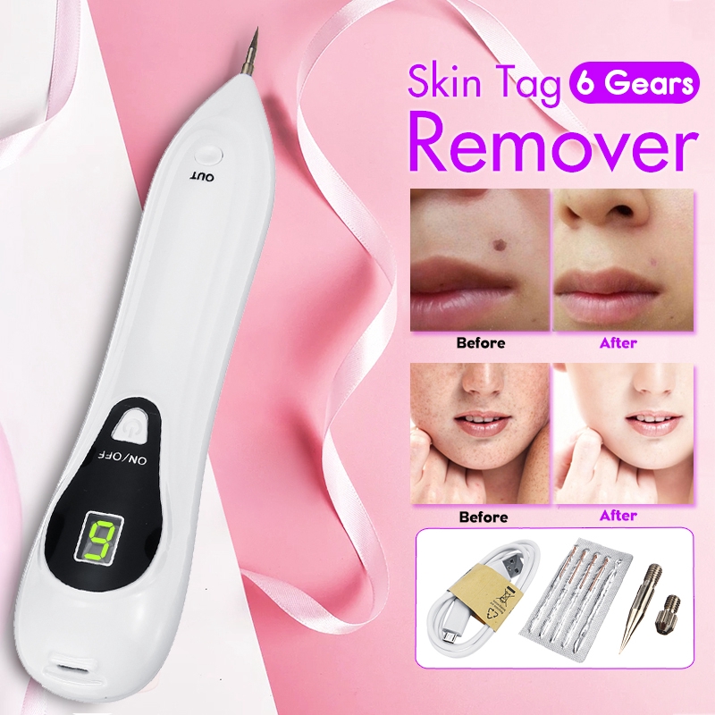 [ele] LCD Laser Skin Tag Remover Electric Wart Dot Dark Spot Mole Removal Pen Machine