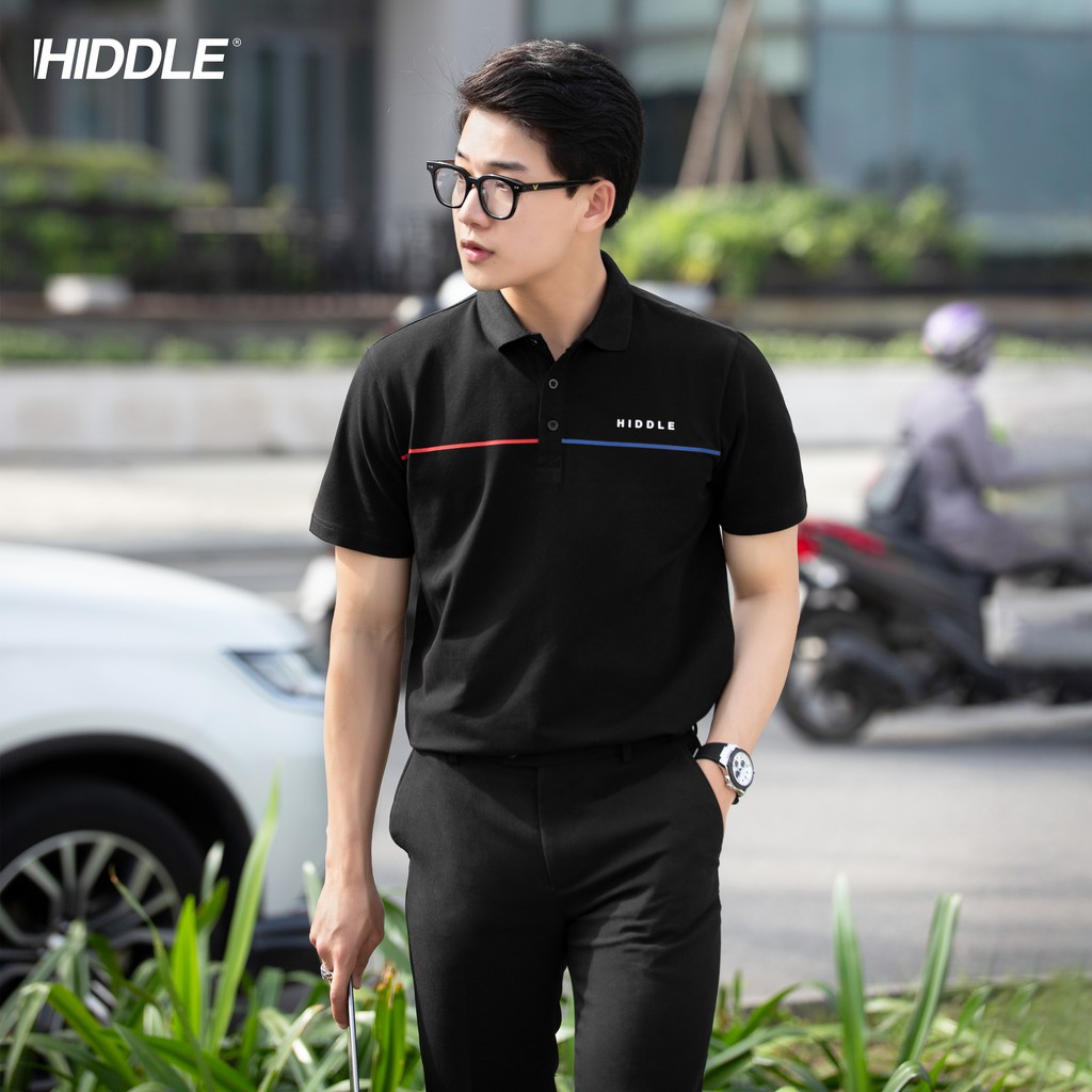 Áo polo nam cotton cá sấu, áo thun nam có cố sọc ngang HIDDLE 3011207/3011208 | BigBuy360 - bigbuy360.vn