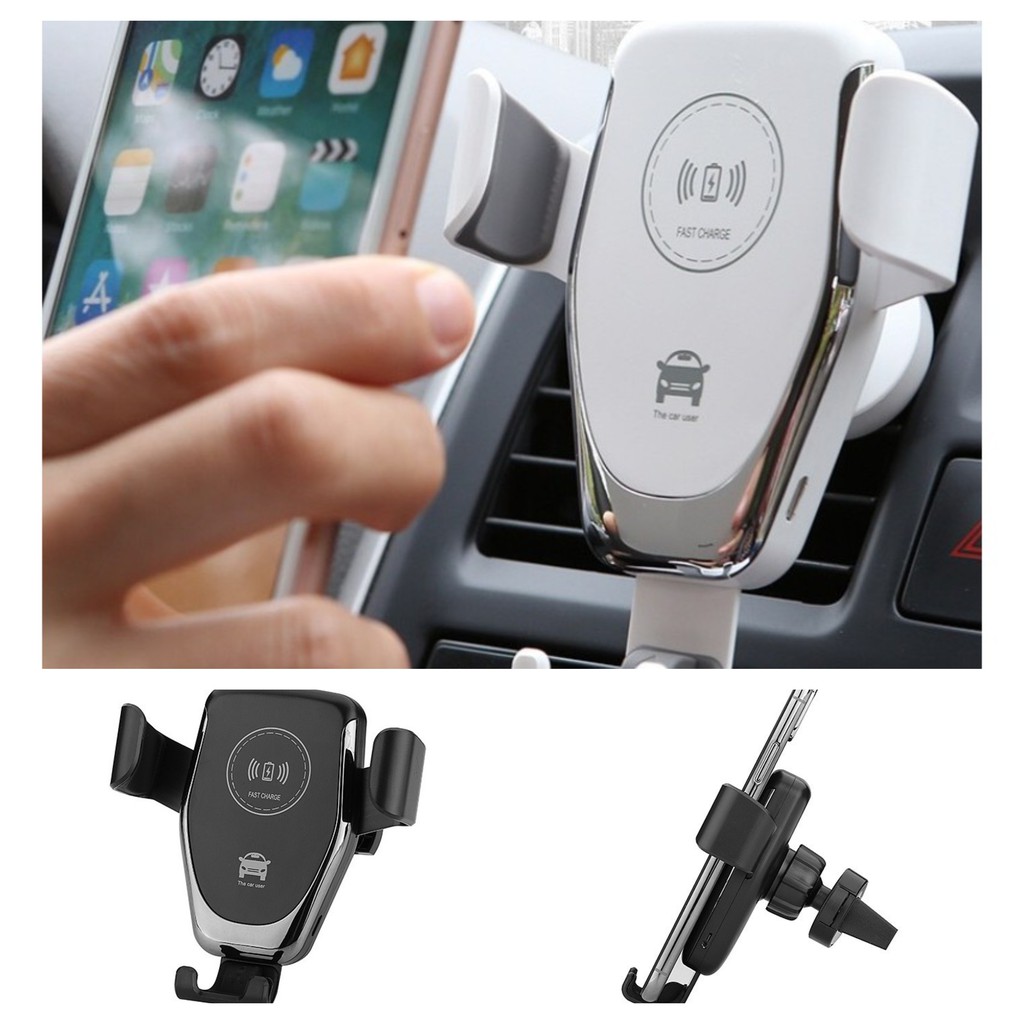 Giá đỡ kiêm sạc nhanh không dây trên ô tô - Đế sạc không dây cho điện thoại trên ô tô công suất 10W