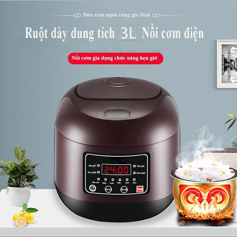 EP22Nồi cơm điện gia đình dung tích 1.2L có hẹn giờ nấu cơm điện gia dụng nhà bếp mini sinh viên nhà trọ | BigBuy360 - bigbuy360.vn