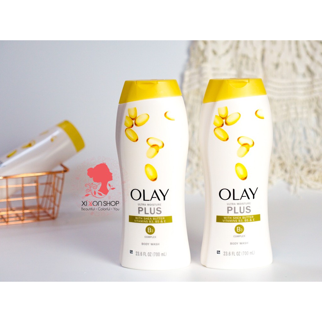 SỮA TẮM OLAY ULTRA MOISTURE PLUS BODY WASH WITH SHEA BUTTER MÀU VÀNG 700ML MẪU MỚI 2020