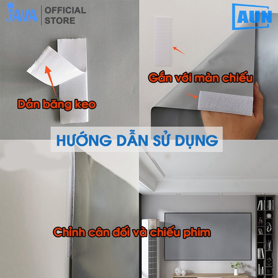 [LOẠI DÀY XỊN ] Màn chiếu phản quang dán tường 70 - 100INCH - Tương phản cao - Dùng chiếu ngoài trời