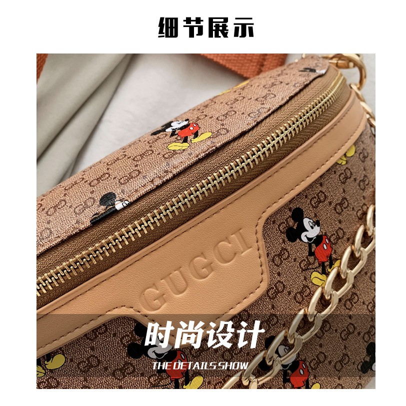 Túi bao tử micky quai thổ cẩm hàng chất lượng