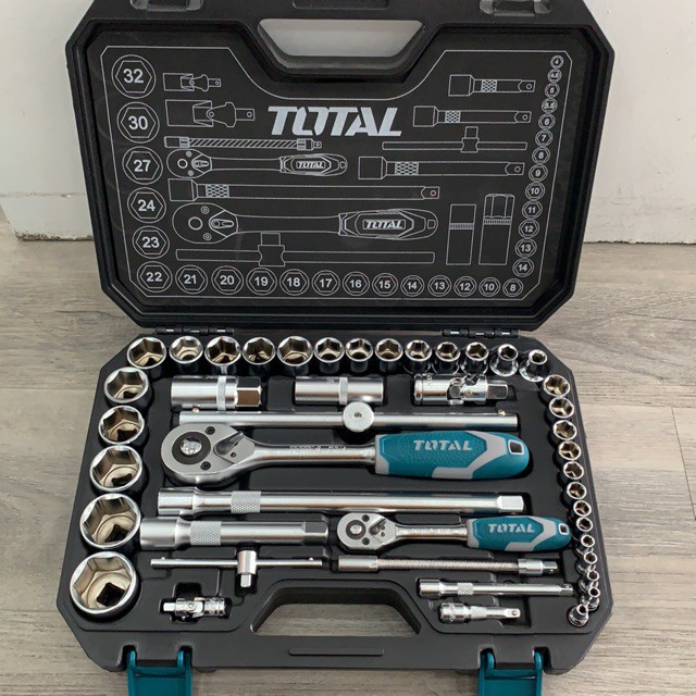 Bộ tuýp 44 chi tiết Total THT421441