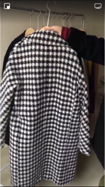 Áo khoác dạ kẻ caro Korea free sz . Hàng sẵn .