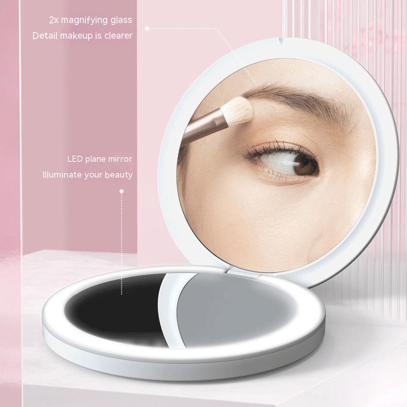 Gương gấp nhỏ, 3 loại gương trang điểm sáng ánh sáng