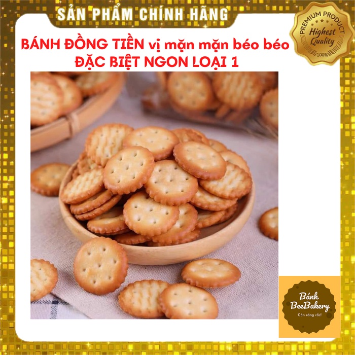 [Hàng mới về] Bánh quy tròn vị Mặn mặn béo béo Siêu Ngon túi Zip 500G