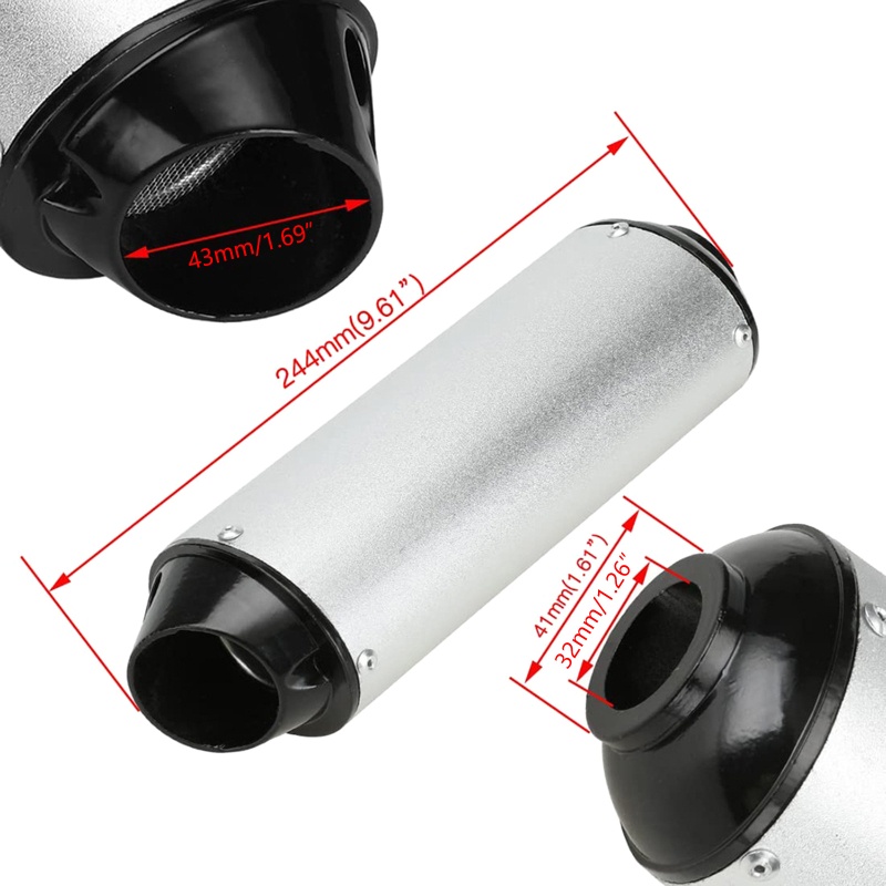 Ống Pô Xả Khí 28 32 38mm Chuyên Dụng Cho Xe Mô Tô