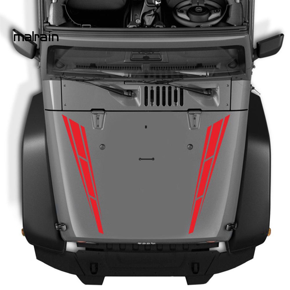 Set 2 Decal Sọc Dán Trang Trí Xe Ô Tô