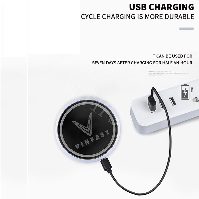 Set 1 / 2 Đế Lót Ly Có Đèn LED 7 Màu Cho Vinfast VF8 VF9 E34