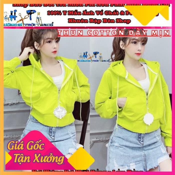 [Thanh lý - Xã Lỗ] Áo khoác lửng nữ thun cotton dày dặn mẫu trơn hót 2020 Hàng Sẵn