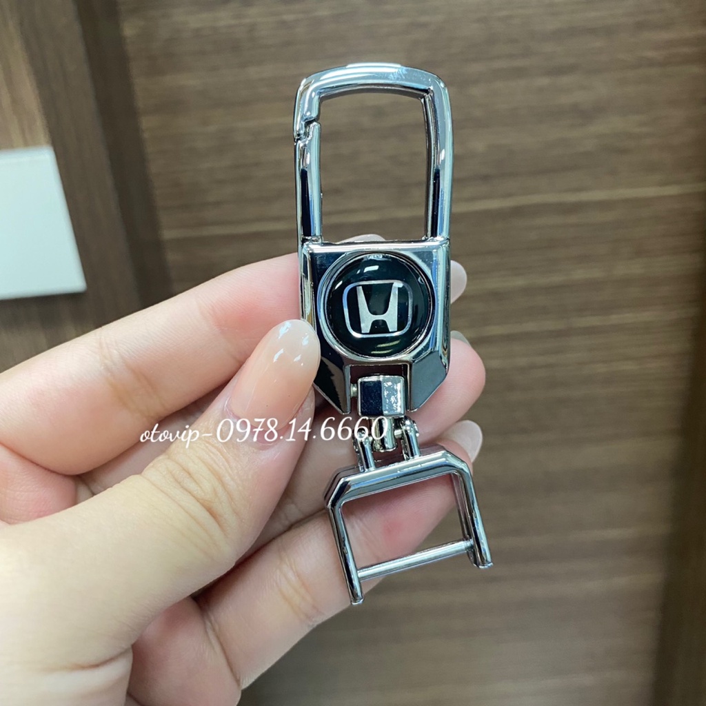 Móc chìa khóa xe ô tô xoay 360 độ mẫu mới có gắn logo hãng hyundai, kia, mazda, toyota, honda, mec, lexus, bmw,...