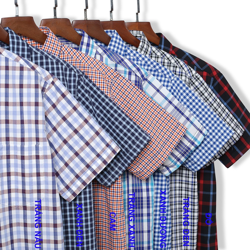 [Mã FAMALLT5 giảm 15% đơn 150K] Áo sơ mi nam caro cotton cao cấp ngắn tay pious HAHA701 | BigBuy360 - bigbuy360.vn
