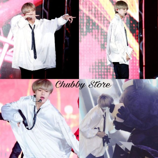 Sơmi lụa kèm cà vạt BTS V